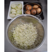 Onion prepared to fry 
