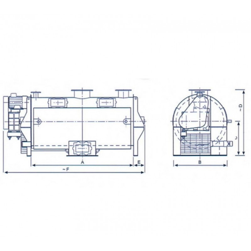 drawing of the vacuum coater mixer